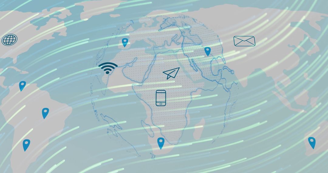 Digital Global Connectivity and Communication Network Illustration