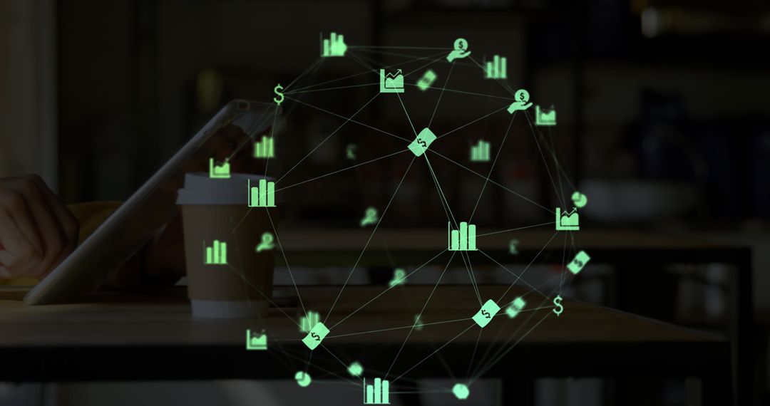 Digital Connectivity Web Over Tablet Showing Networking Concept
