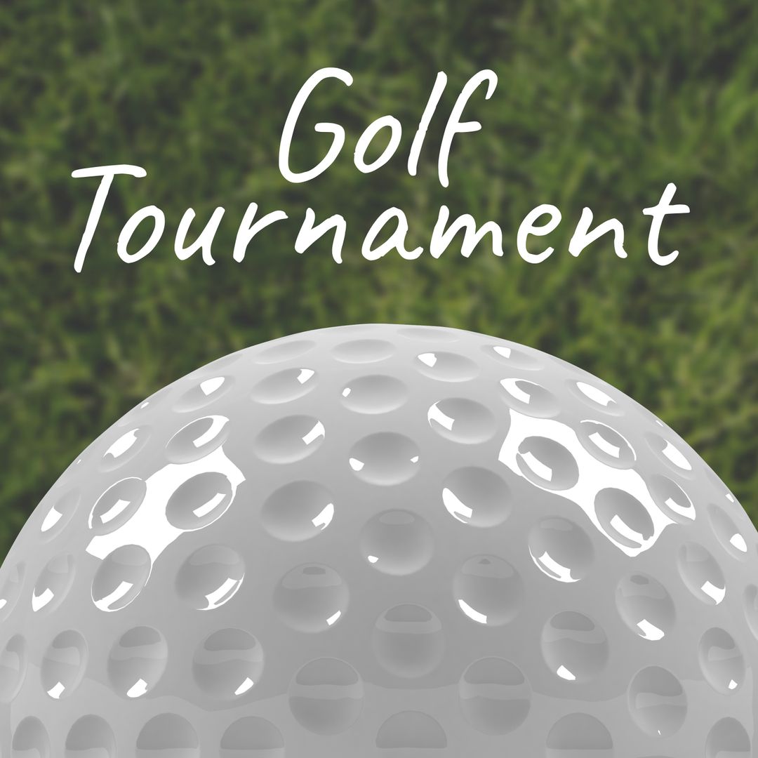 Golf Tournament Announcement Design with Stylized Golf Ball - Download Free Stock Templates Pikwizard.com