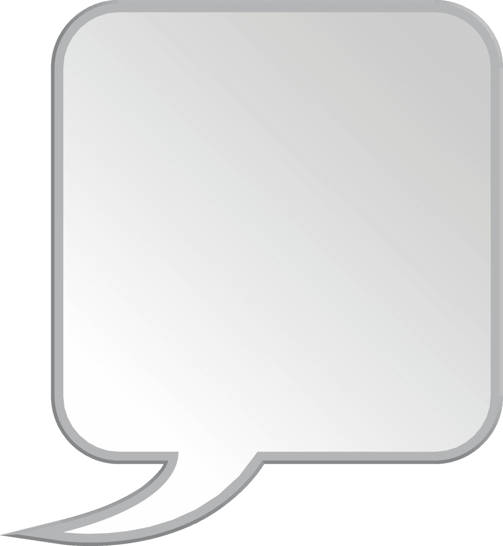 Transparent Digital Speech Bubble Icon for Communication Uses
