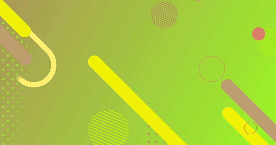 Vibrant Green Background with Abstract Geometric Shapes