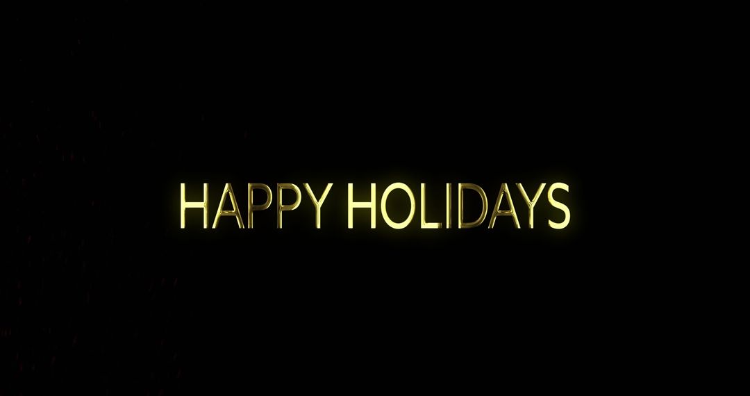 Glowing Happy Holidays Message on Black Background