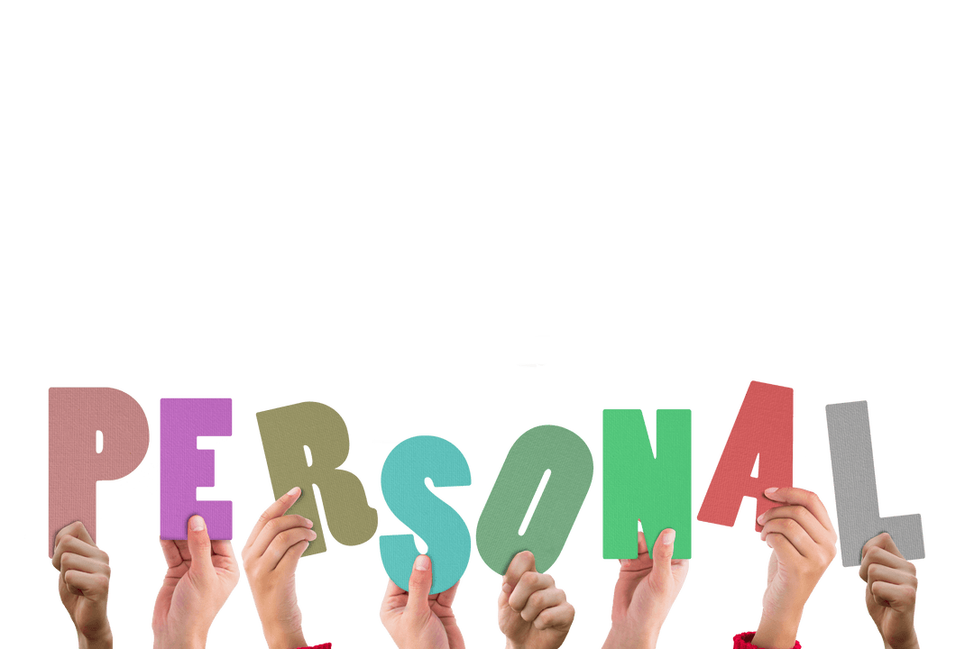 Hands Holding Colorful Personal Letters Transparent Background