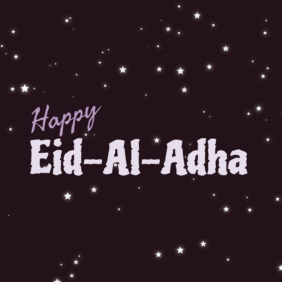 Starry Eid Al-Adha Greeting Card Design