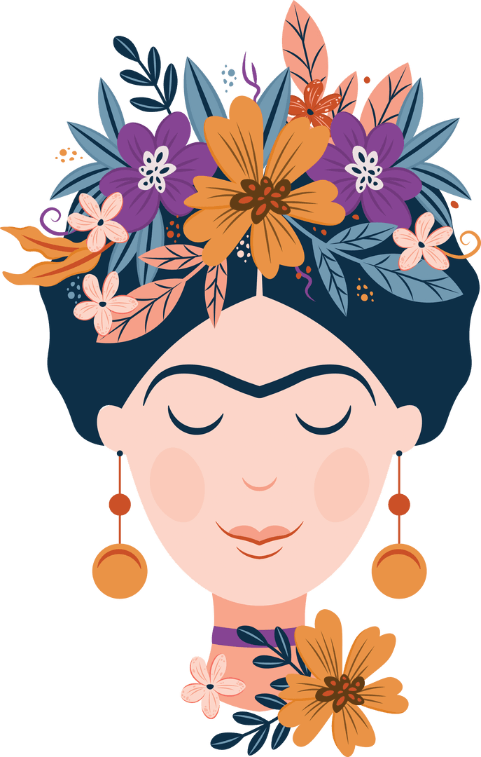Floral Headpiece Visualization on Transparent Background for Design