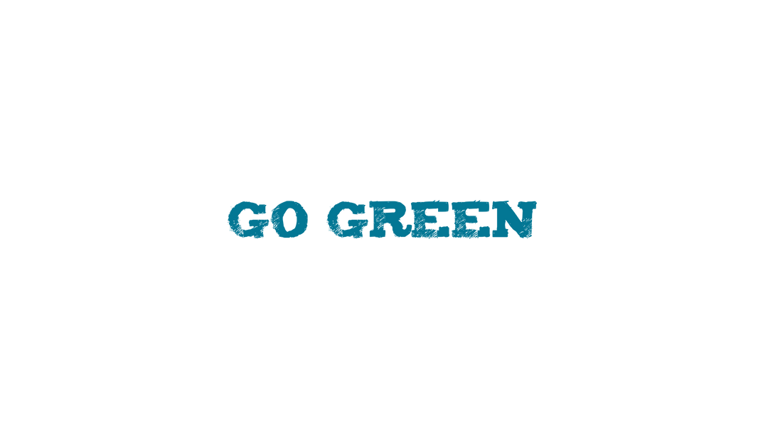 Blue Go Green Text Design on Transparent Background - Download Free Stock Images Pikwizard.com