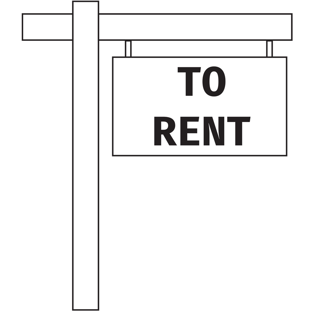 To Rent Sign on Transparent Background with Black Text - Download Free Stock Images Pikwizard.com