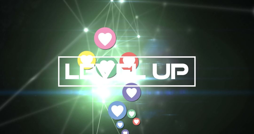 Social Media Connections and Level Up Concept