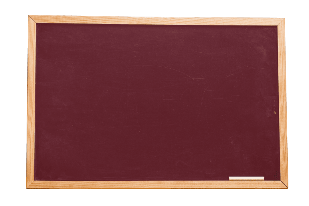 Transparent Blackboard with Wooden Frame Educational Design