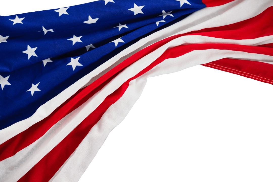 USA Flag Illustration on Transparent Background Patriotic Symbol