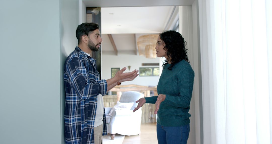 Couple in Heated Argument at Home