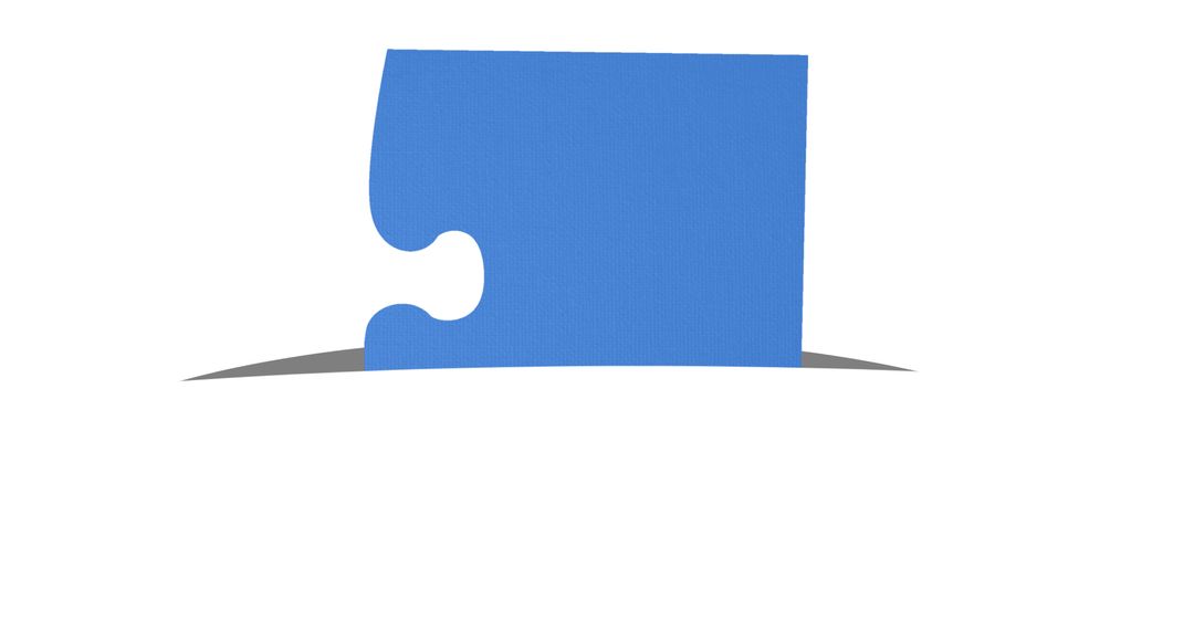 Blue Puzzle Piece on White Background Symbolizes Problem Solving