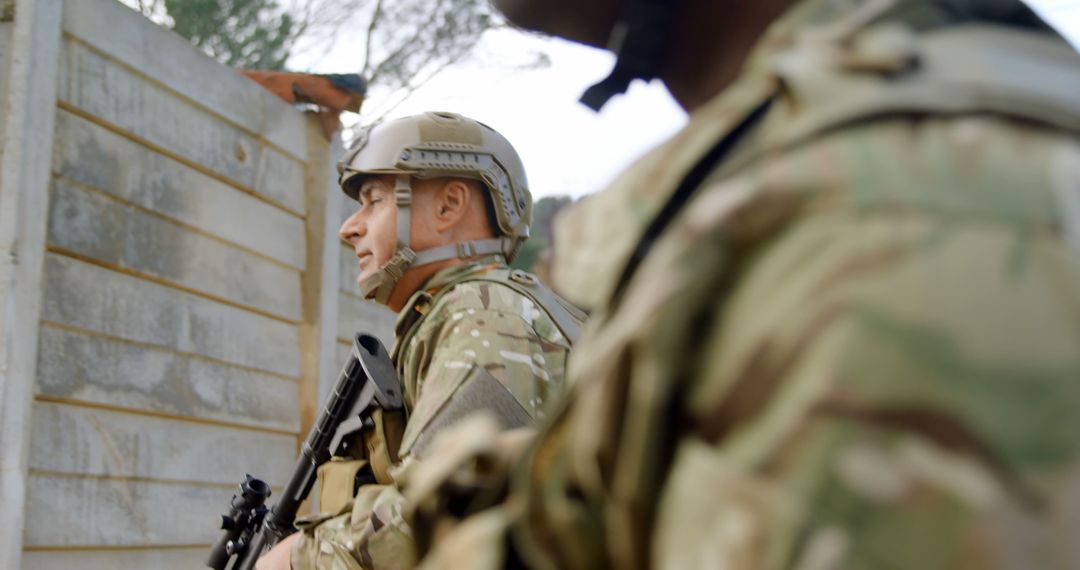 Soldiers Conducting Security Patrol in Urban Area - Free Images, Stock Photos and Pictures on Pikwizard.com