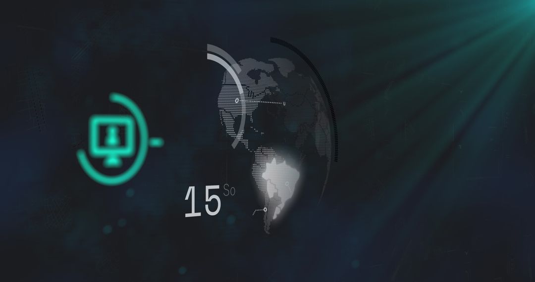 Digital Interface Displaying Global Data Processing Visualization - Free Images, Stock Photos and Pictures on Pikwizard.com