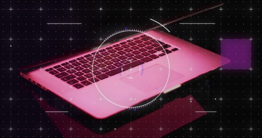 Scope Scanning Overlay on Laptop with Blank Screen