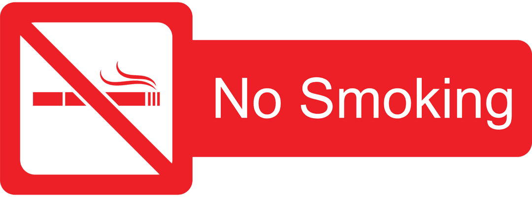 No Smoking Sign Illustration with Transparent Background