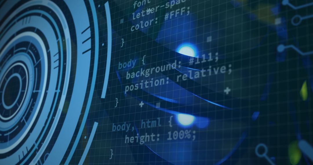 Futuristic Globe with Digital Network Interface and Text