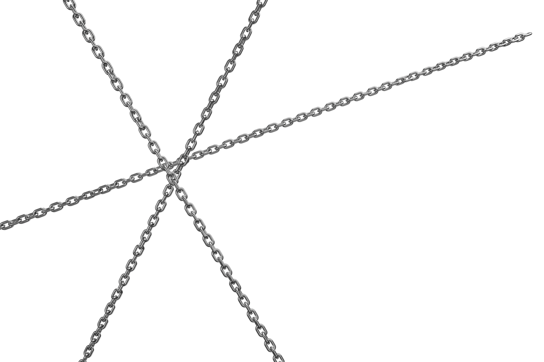 Crossed Silver Metallic Chain on Transparent Background - Download Free Stock Images Pikwizard.com