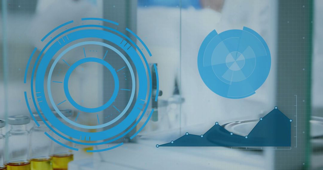 Futuristic Data Analysis Interface in Laboratory Environment