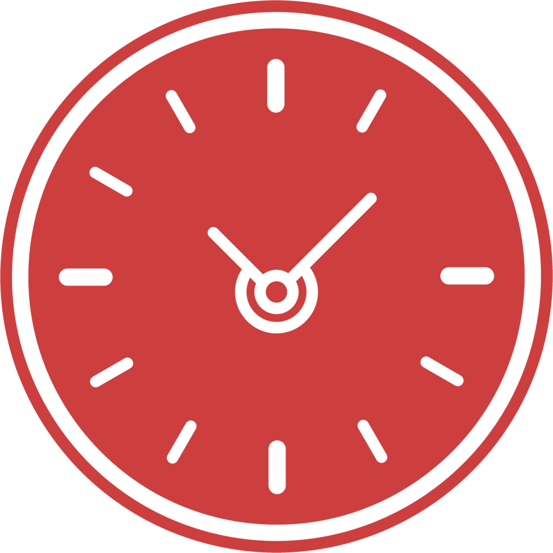 Minimalistic Red Clock with Transparent Background Design - Download Free Stock Images Pikwizard.com