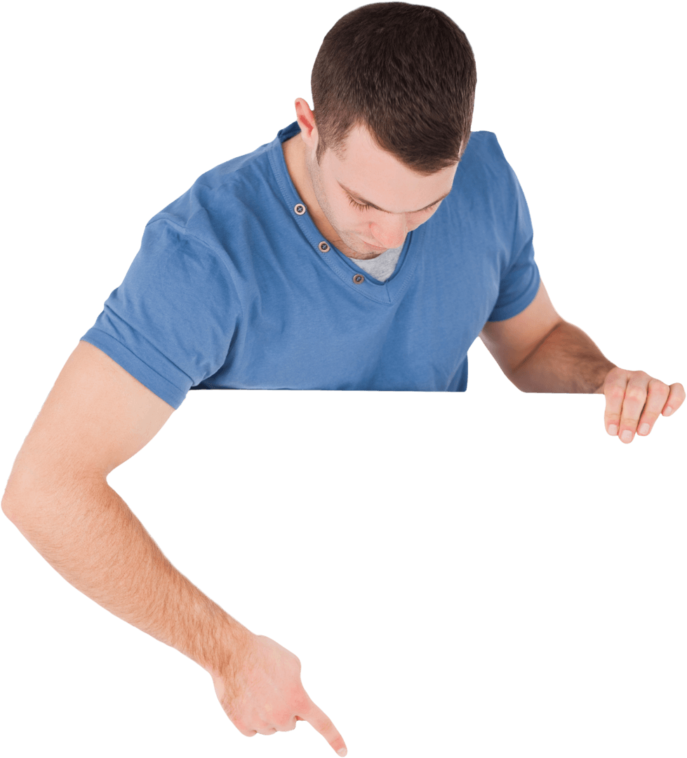 Transparent Man Shows Blank Space Underneath