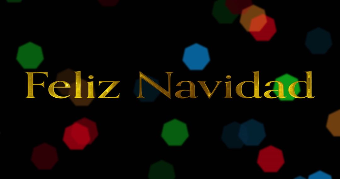 Feliz Navidad Holiday Greeting with Festive Lights