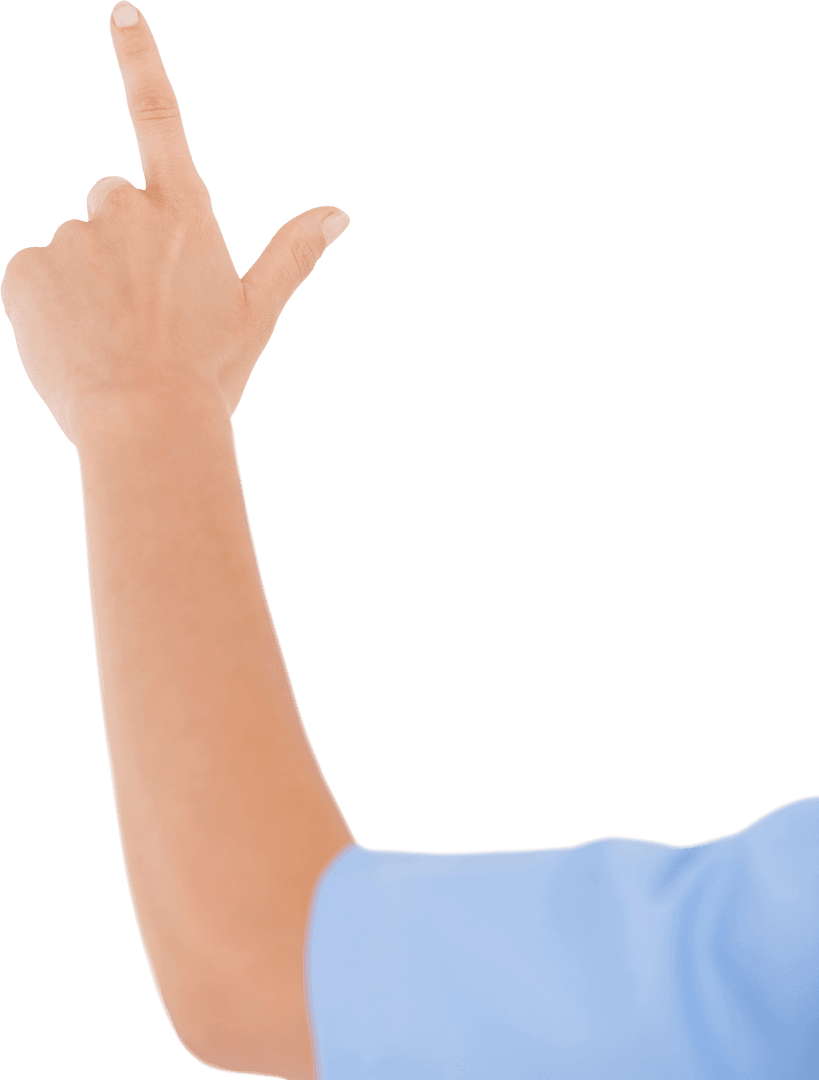 Transparent Raised Hand Gesture by Doctor