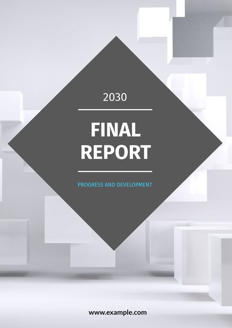 Modern Corporate Report Cover with Geometric Abstract Design