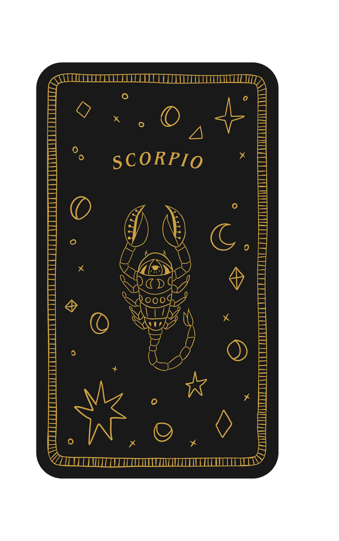Scorpio Horoscope Symbol Transparent Design Vector Illustration