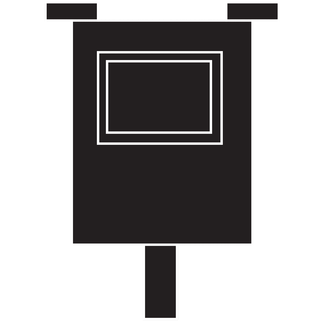 Transparent Modern Black Rectangle Design with Copy Space