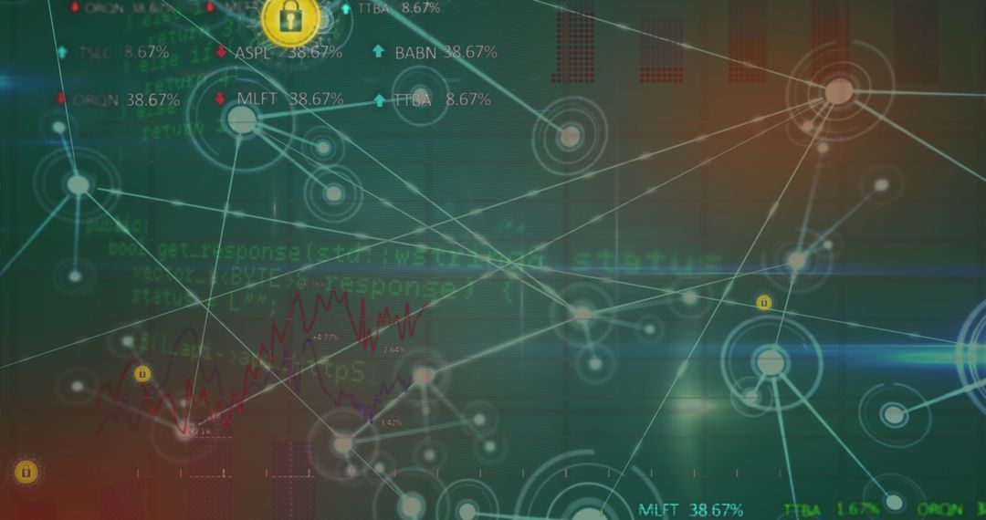 Digital Connections and Data Security Concept Graphic