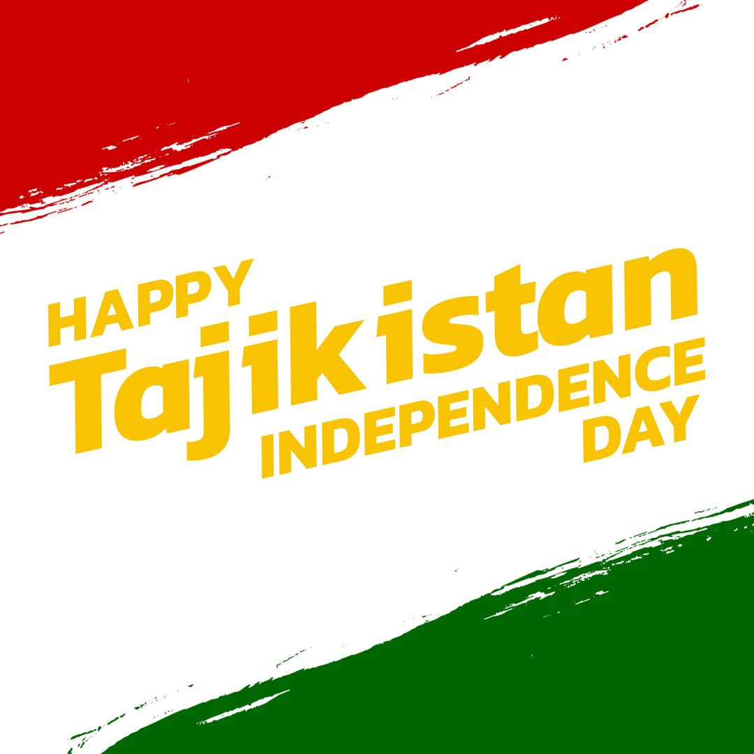 Tajikistan Independence Day Celebration Design with National Colors