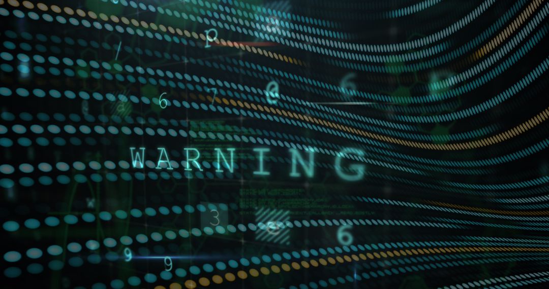 Digital Security Alert with Warning Message and Data Patterns - Free Images, Stock Photos and Pictures on Pikwizard.com