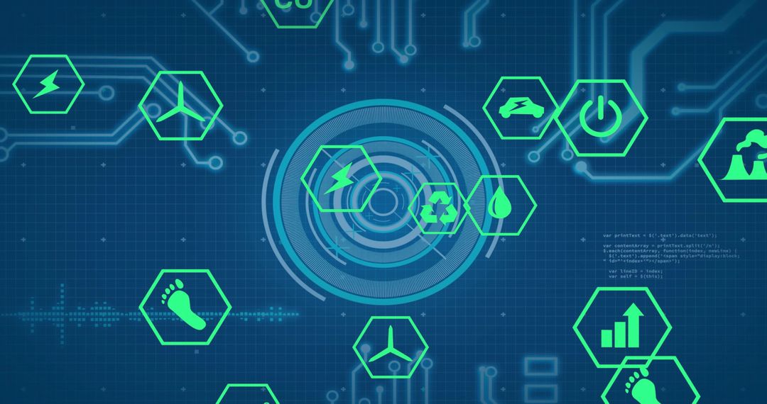 Holographic Interface Display with Eco-Friendly Icons