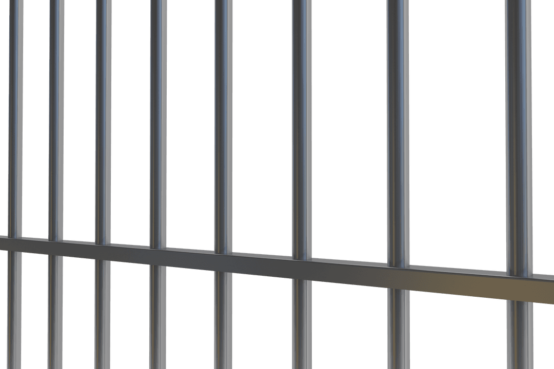 Gray Transparent Prison Bars Illustrating Captivity