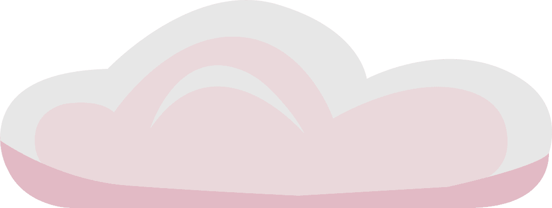 Whimsical Pink Cloud with Transparent Background in Vector Design