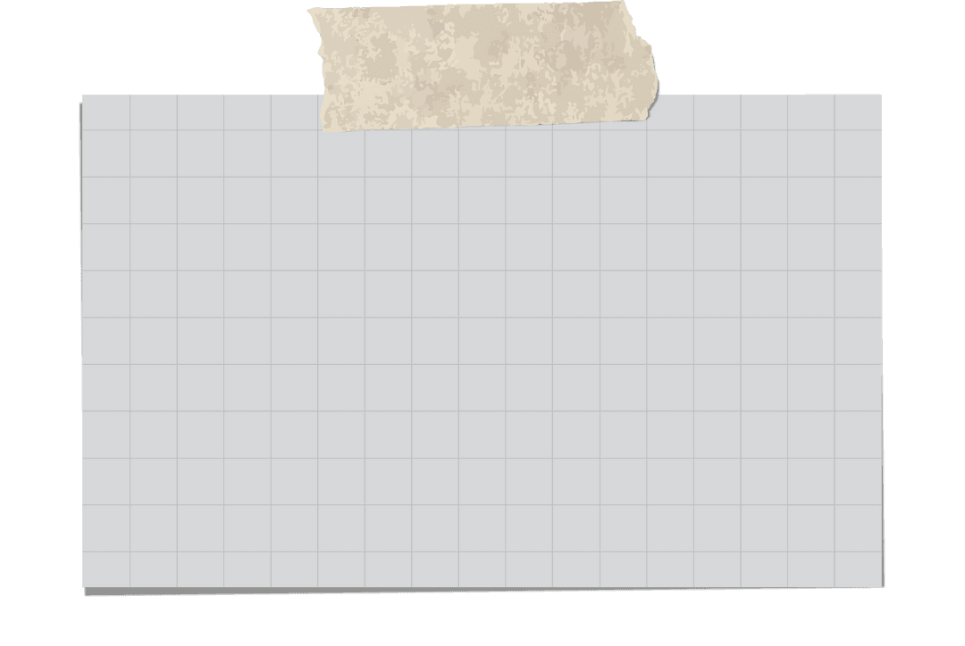 Grid Paper with Masking Tape on Transparent Background