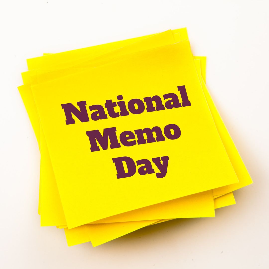 Bright Yellow Sticky Notes Celebrating National Memo Day - Download Free Stock Templates Pikwizard.com