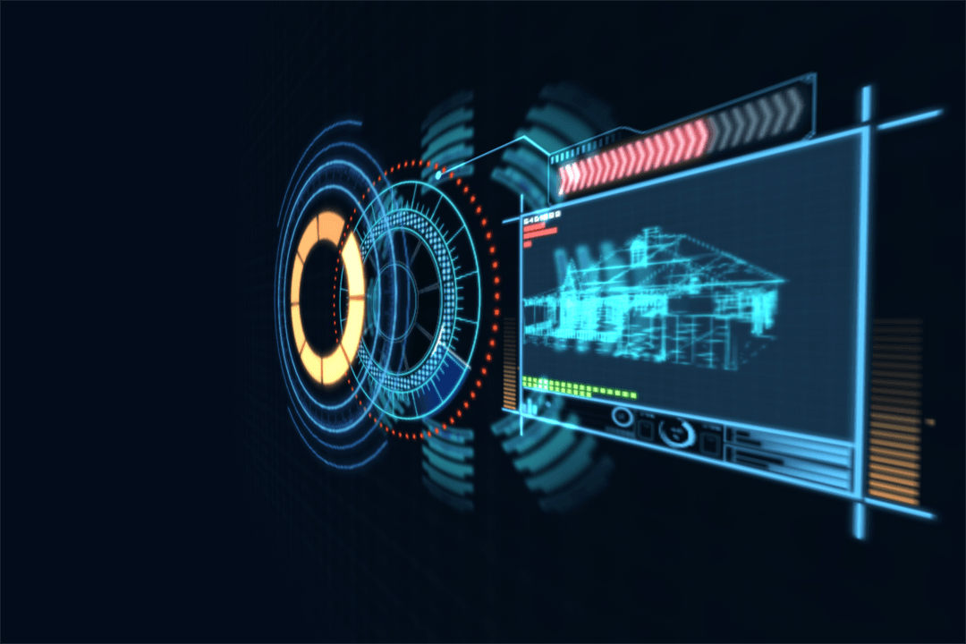 Transparent Digital Interface Illustration for Futuristic Designs