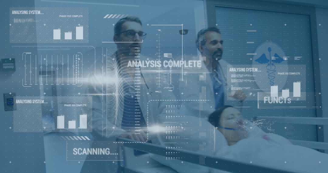 Doctors Analyzing Patient Data in Modern Hospital