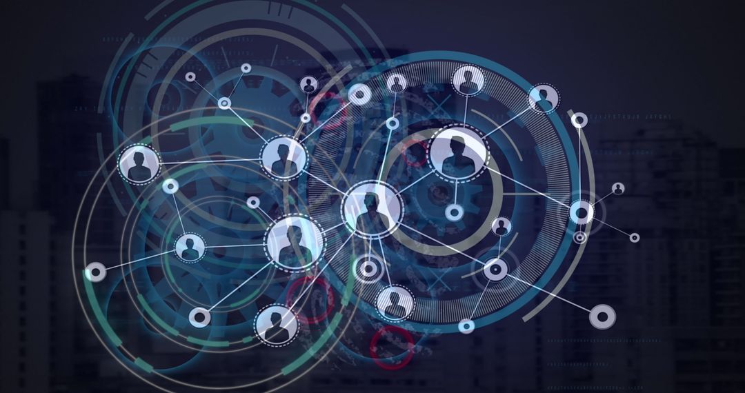 Futuristic Network Connection in Urban Setting