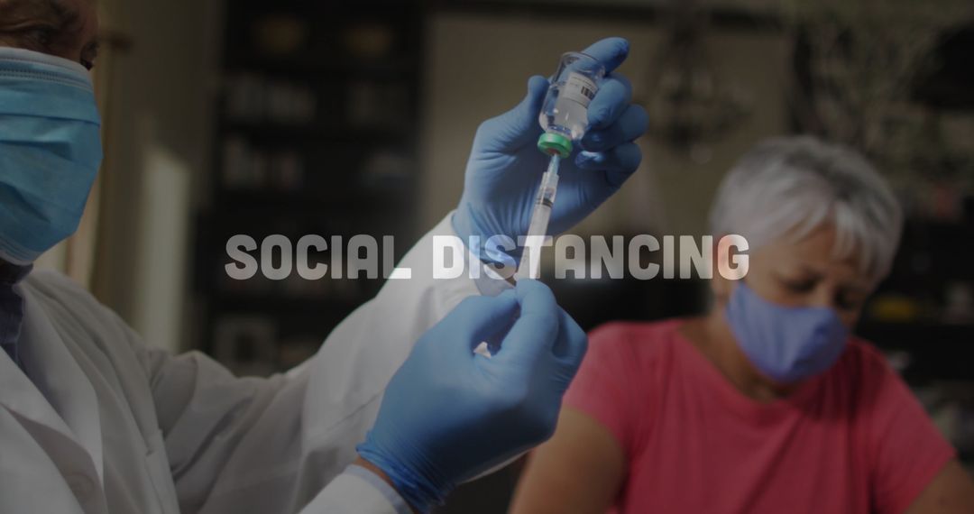 Doctor Preparing COVID-19 Vaccine Injection during Pandemic