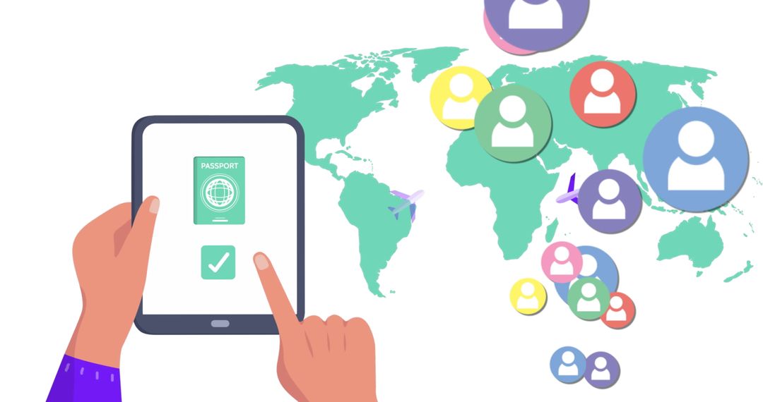 Global Travel and Social Media Integration Concept