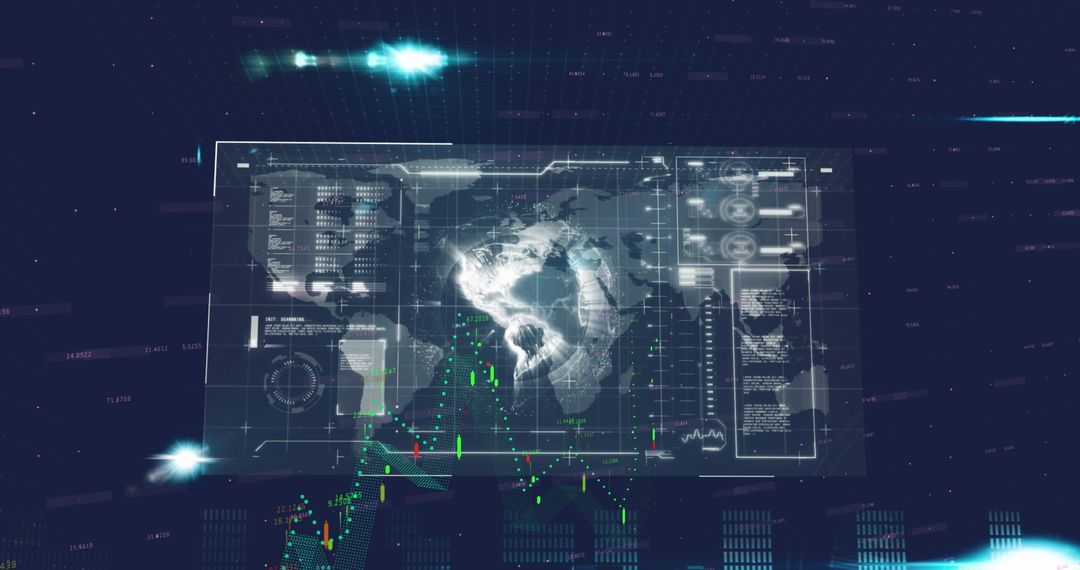 digital world map with global data analysis display - Free Images, Stock Photos and Pictures on Pikwizard.com