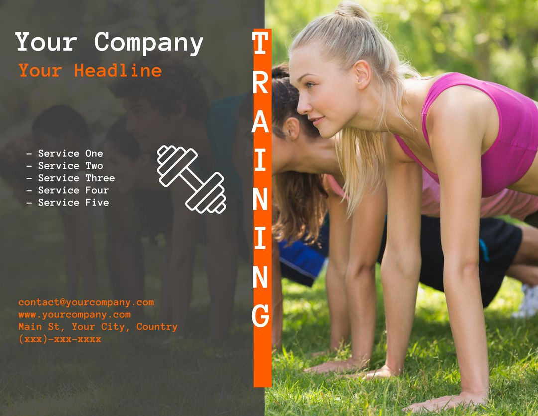 Motivated Group Engaging in Outdoor Fitness