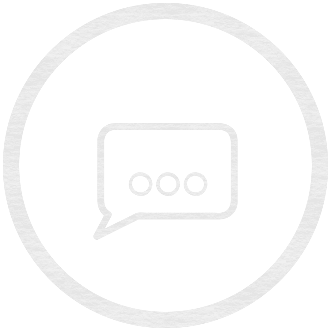 Simple Text Bubble Icon on Transparent Background