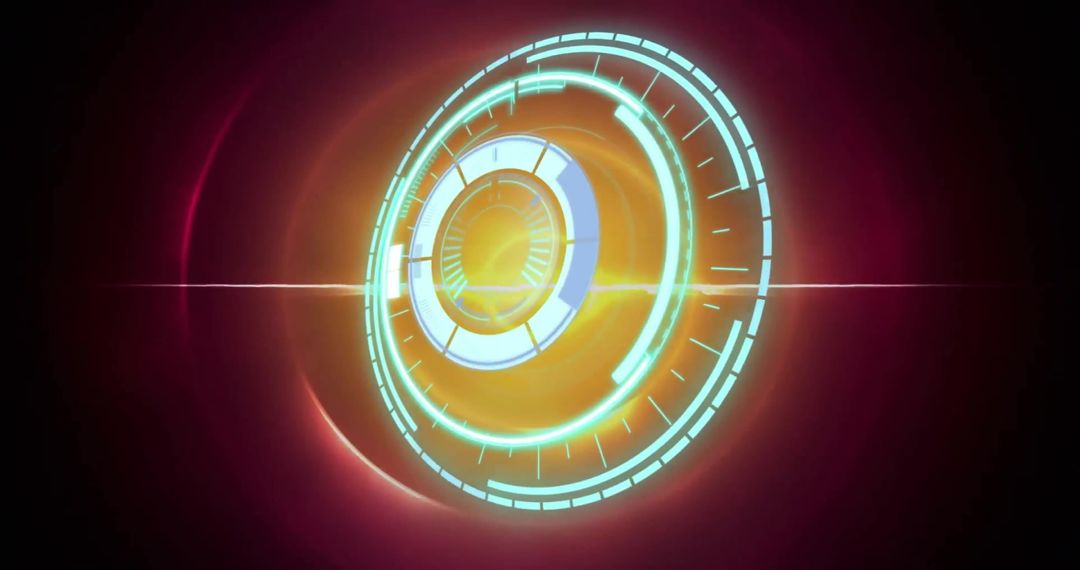 Futuristic Digital Scope Over Glowing Circles for Technology Concepts