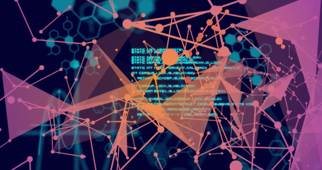 Abstract Digital Network with Scientific Interface