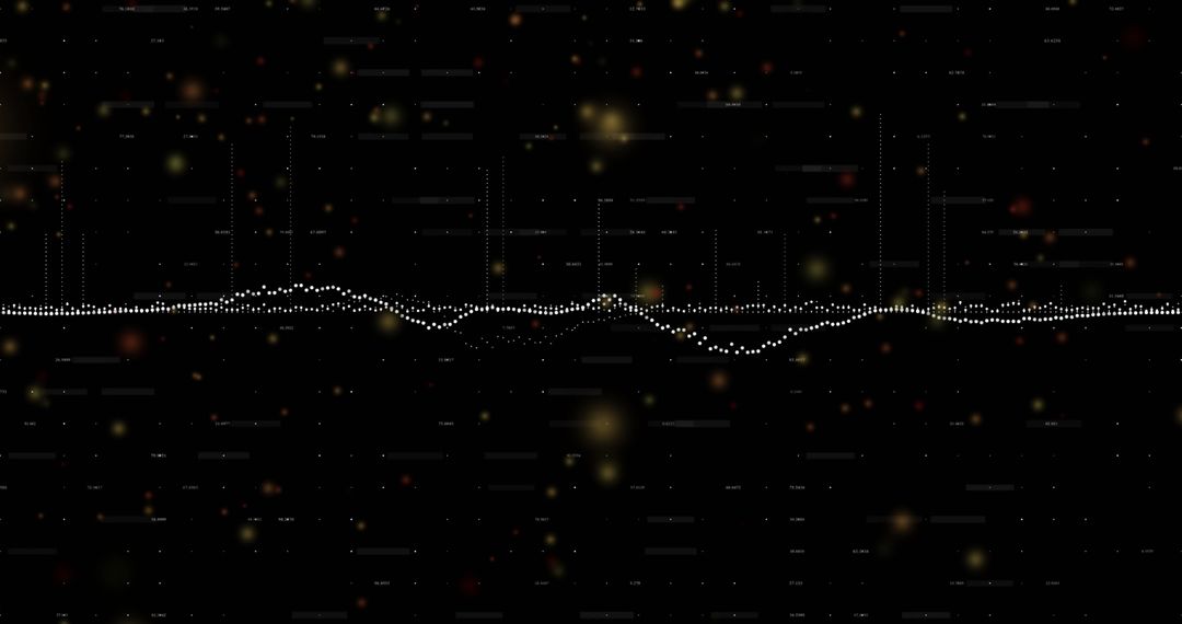 Digital Financial Data Analysis with Glowing Background