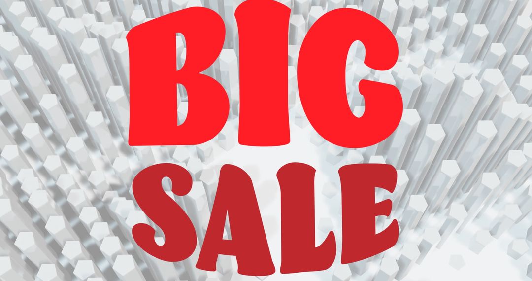 Dynamic Big Sale Announcement with Bold Red Letters